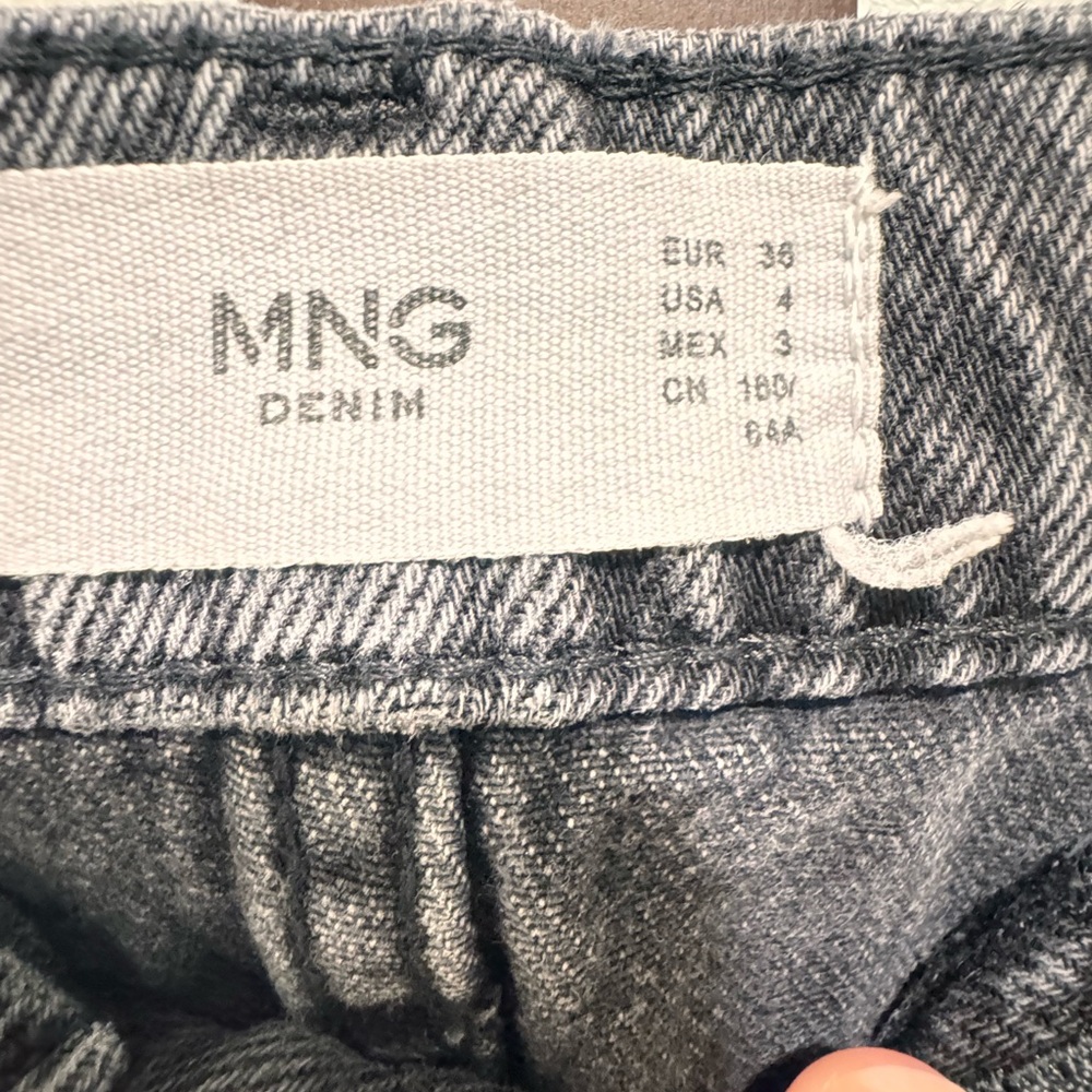 Mango Charcoal Denim Trousers Size is 4 - Picture 4 of 4